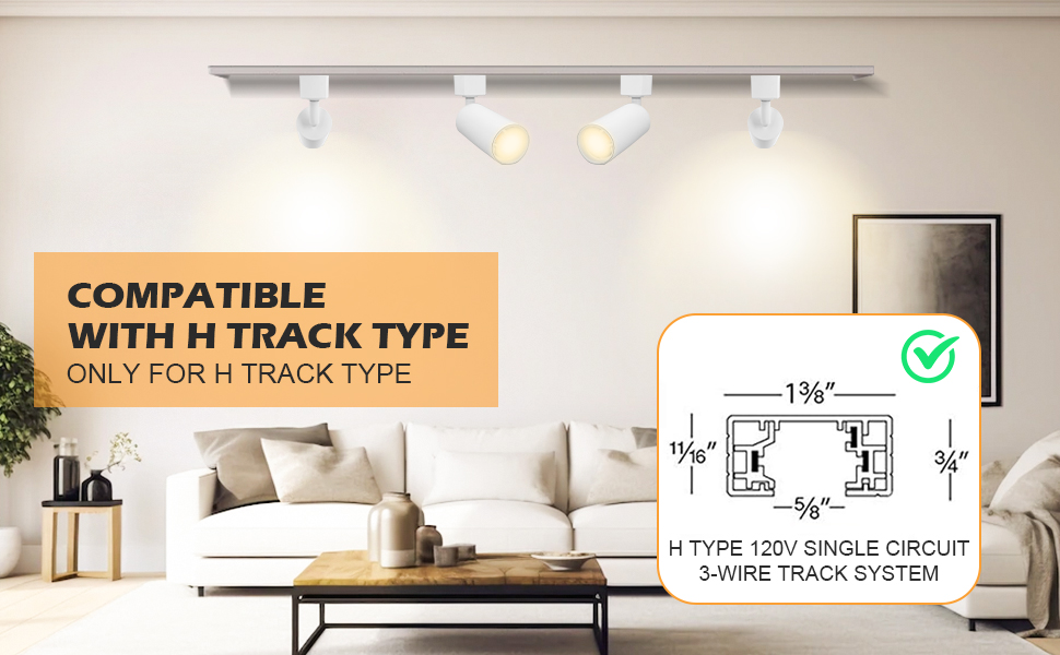 2700K-4000K एलईडी स्पॉट लाइट फिक्स्चर, 110Lm/w IP20 एलईडी ट्रैक लैंप 2